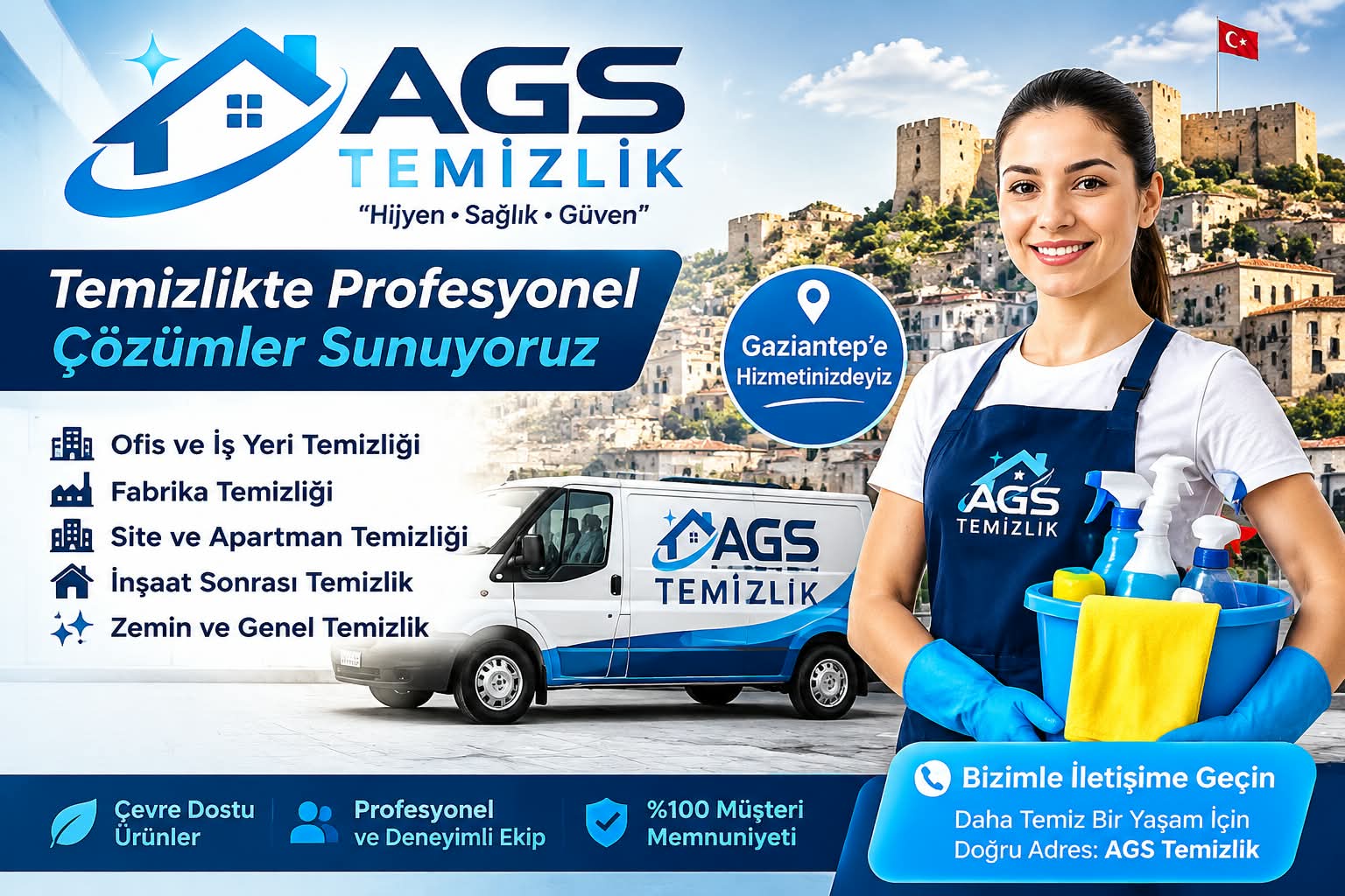 AGS Temizlik ile yaşam alanlarında hijyen ve ferahlık!