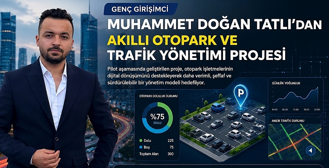 Genç Girişimci Muhammet Doğan Tatlı’dan Akıllı Otopark ve Trafik Yönetimi İçin Yenilikçi Proje!