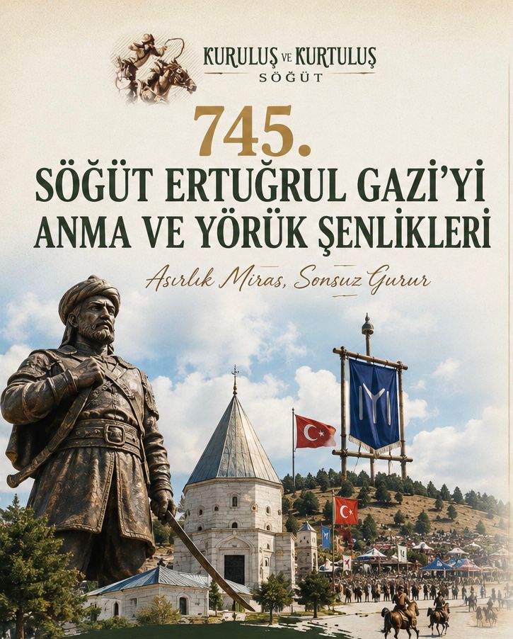 745. Ertuğrul Gazi’yi Anma Ve Yörük Şenlikleri 11-13 Eylül’de Söğüt’te Düzenlenecek