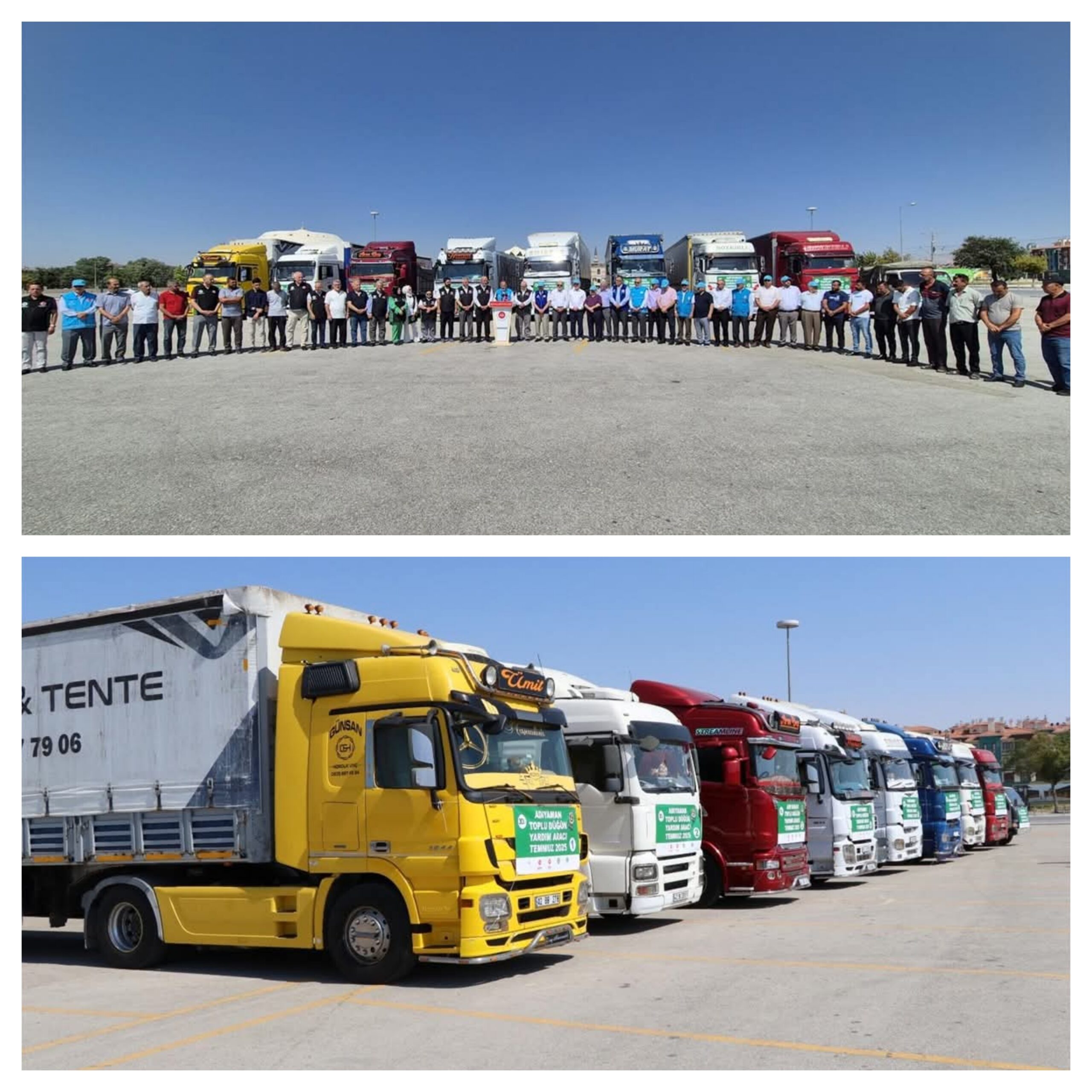 Adıyaman’daki Depremzede Çiftler İçin Konya’dan 8 Yardım Tırı Yola Çıktı