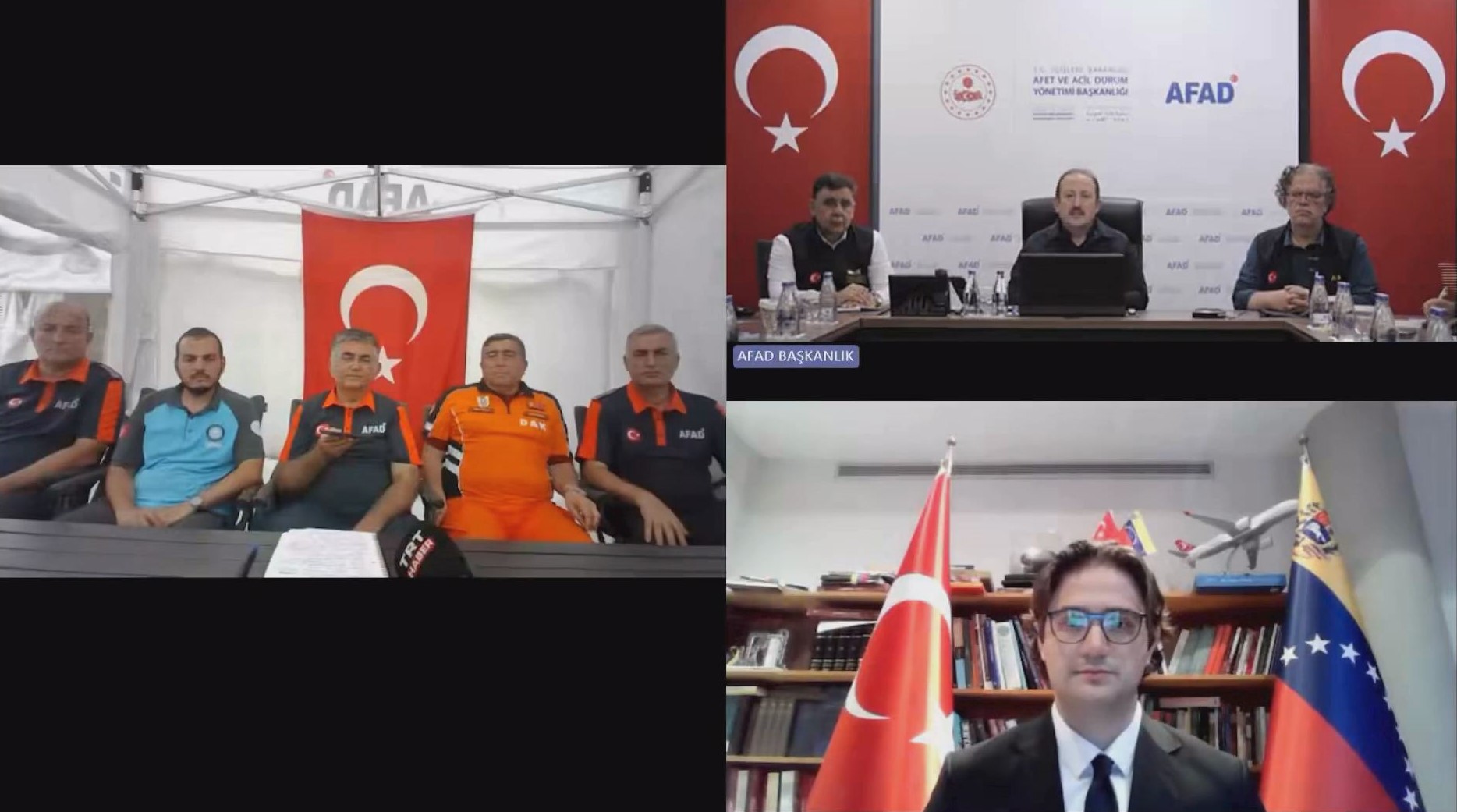 AFAD Başkanı Ali Hamza Pehlivan Venezuela’daki Arama Kurtarma Ekipleriyle Görüştü
