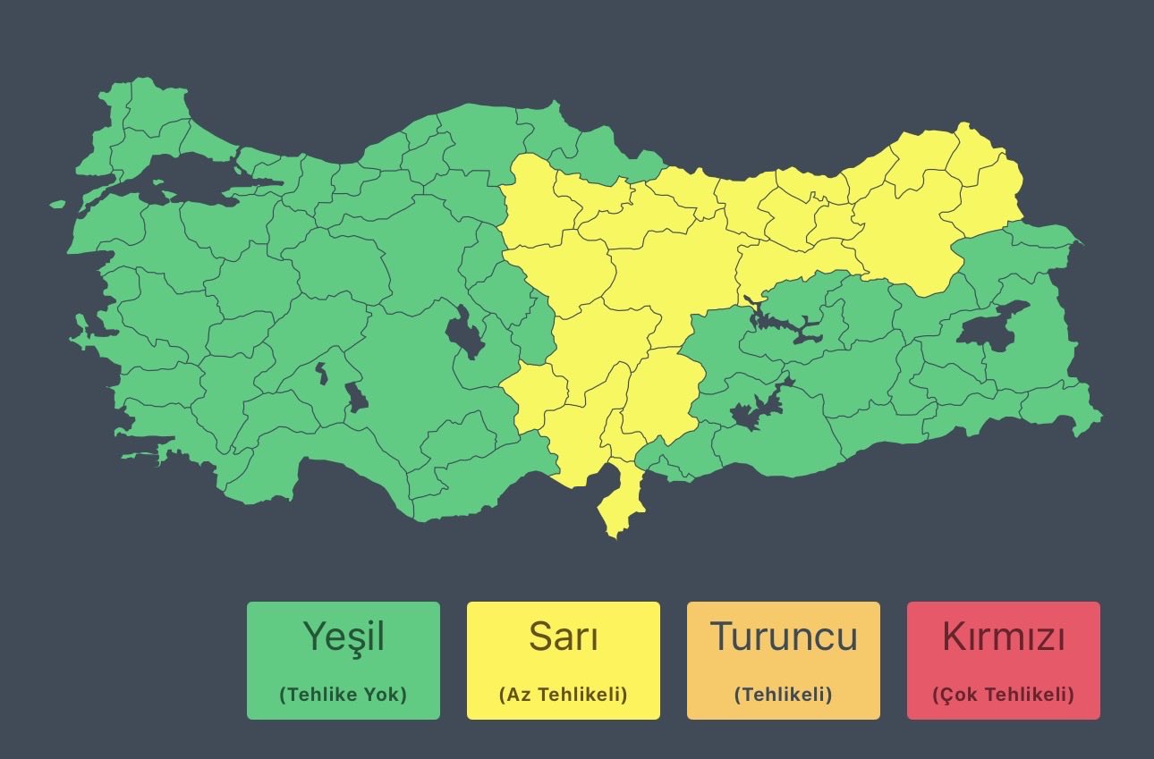 AFAD’dan Birçok İl İçin Kuvvetli Sağanak Ve Gök Gürültülü Yağış Uyarısı