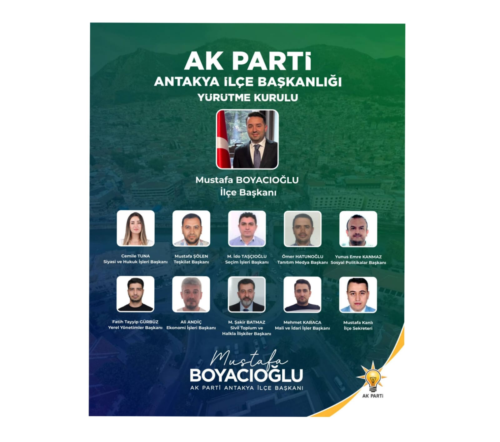 AK Parti Antakya İlçe Teşkilatı’nda Yeni Yürütme Kurulu Belirlendi