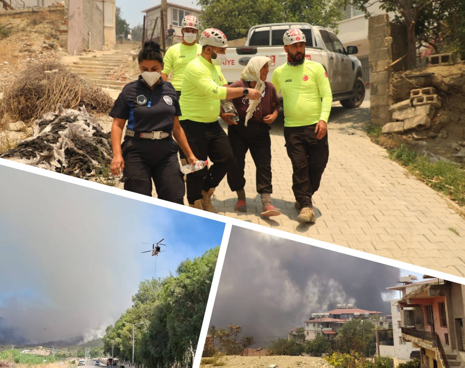 Alahan’da Helikopter Destekli Yangın Söndürme Çalışması