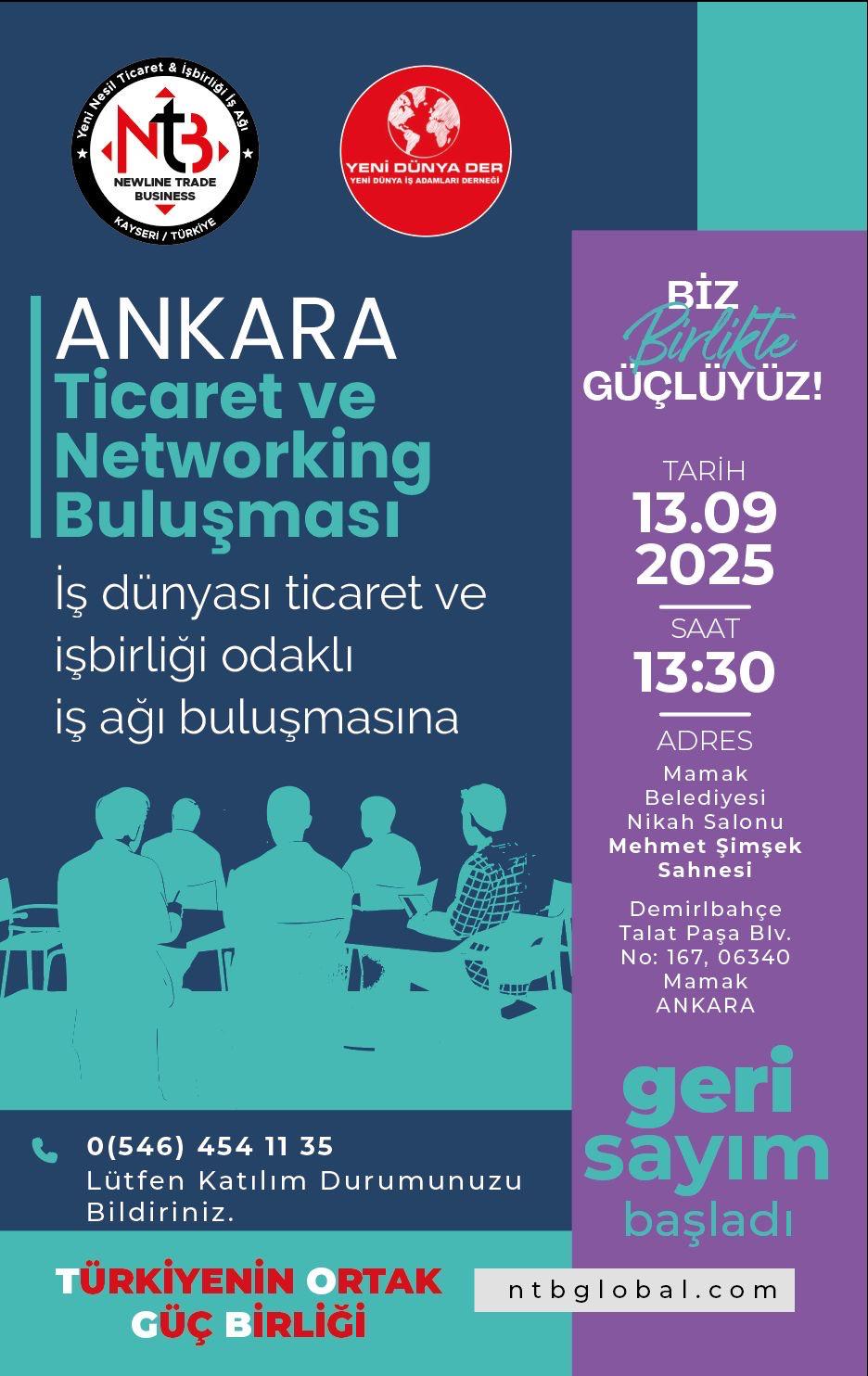 Ankara’da Ticaret ve Networking Buluşması Gerçekleşiyor