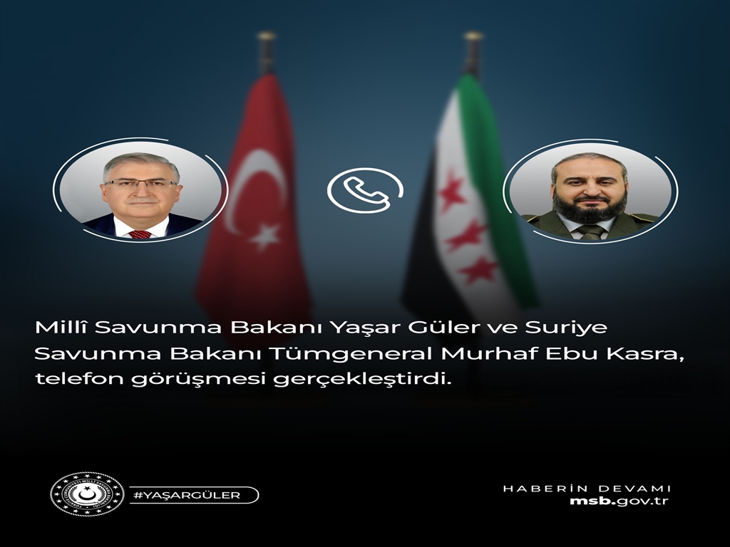 Bakan Yaşar Güler, Suriyeli Mevkidaşı Ebu Kasra ile Görüştü