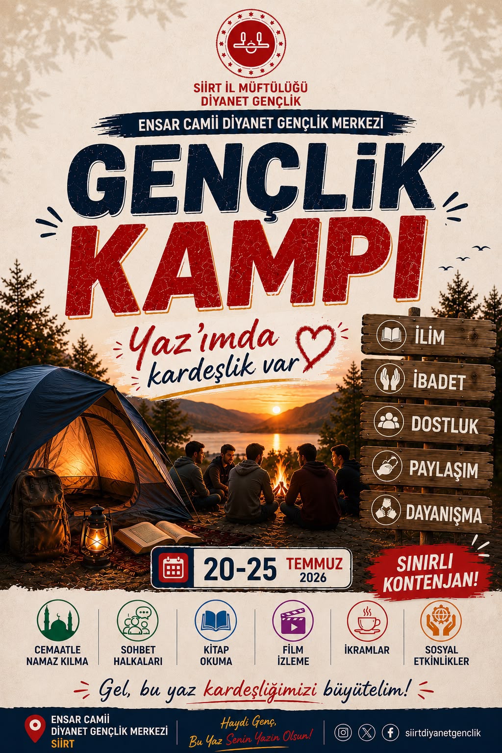 Diyanet Gençlik Merkezi’nden Gençlik Kampı