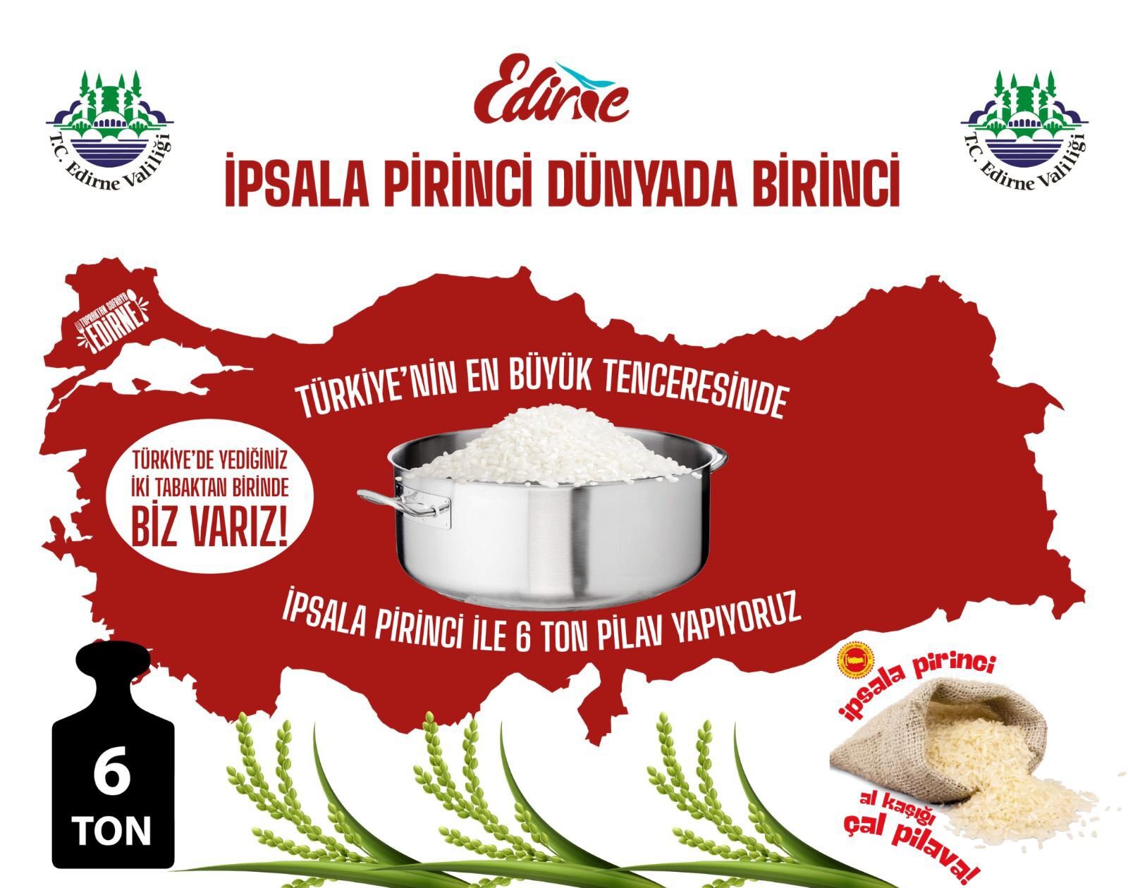 Edirne’de Dev Tencerede 6 Ton Pilav Pişirildi: Lezzet ve Rekor Bir Arada!