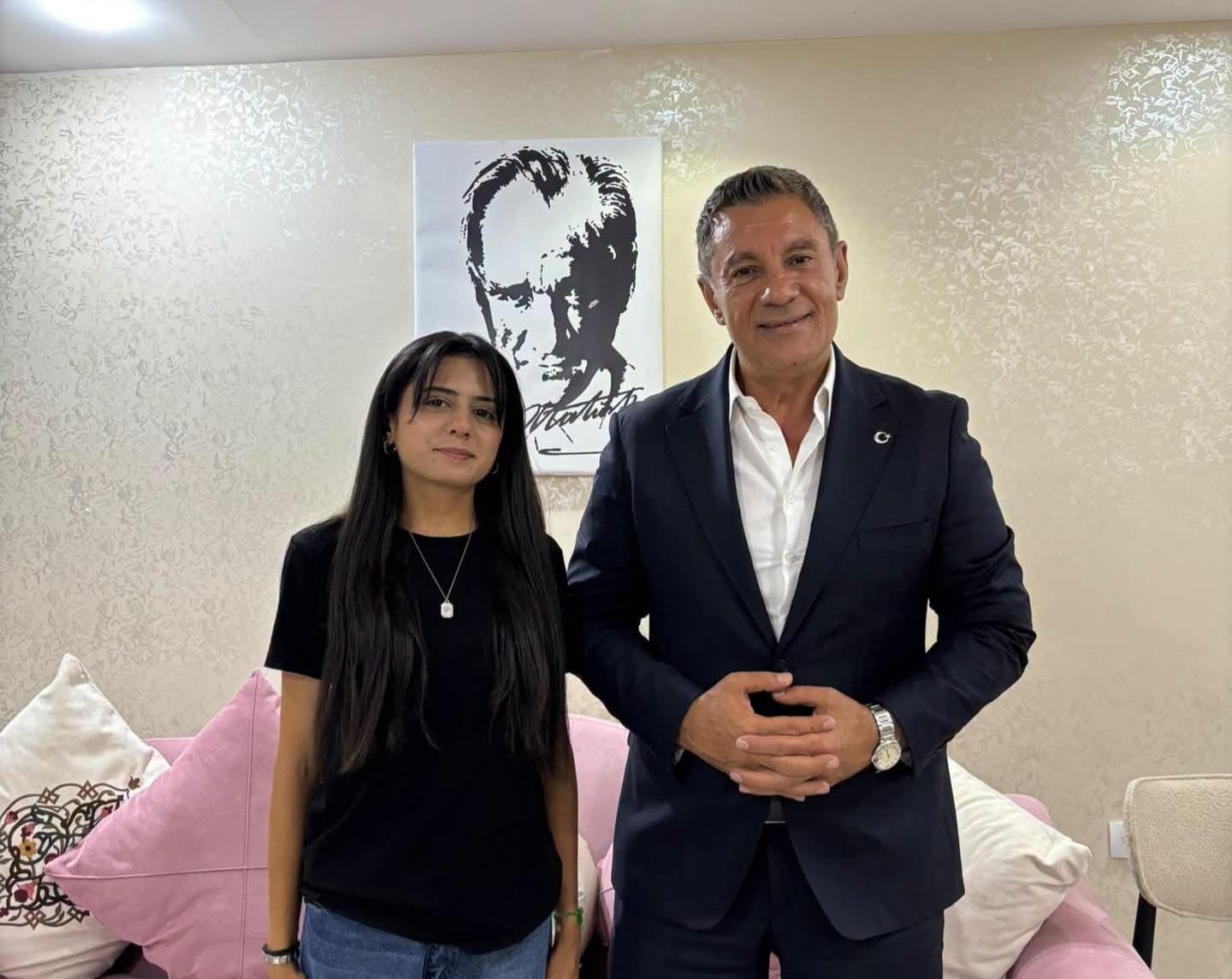 Gökhan Türkeş Öngel’den Şampiyon Atlet Ada Buse Özadlı’ya Tebrik Ziyareti