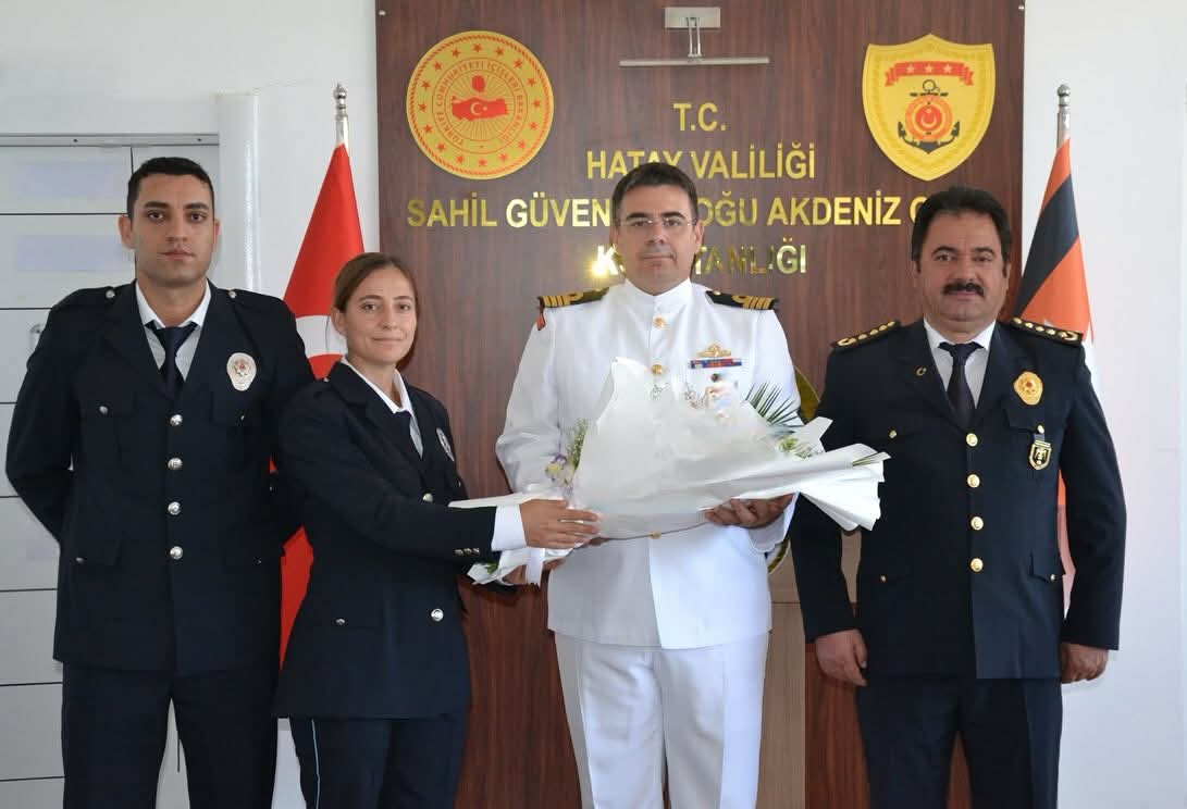 Hatay İl Emniyet Müdürü Gökce’den Sahil Güvenlik’e kutlama ziyareti
