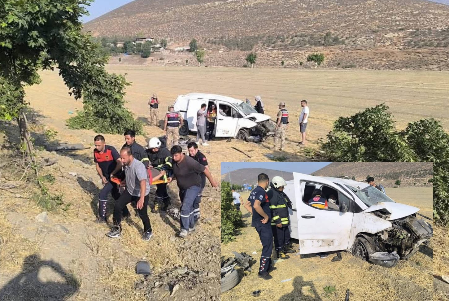 İki kişi yaralandı, ekipler zamanla yarıştı