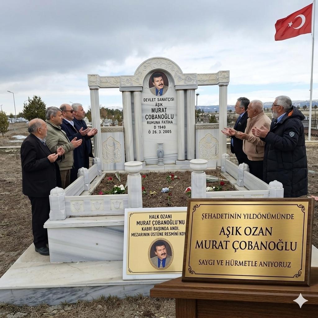 İYİ Parti Kars İl Teşkilatı, Aşık Murat Çobanoğlu’nu Kabri Başında Andı