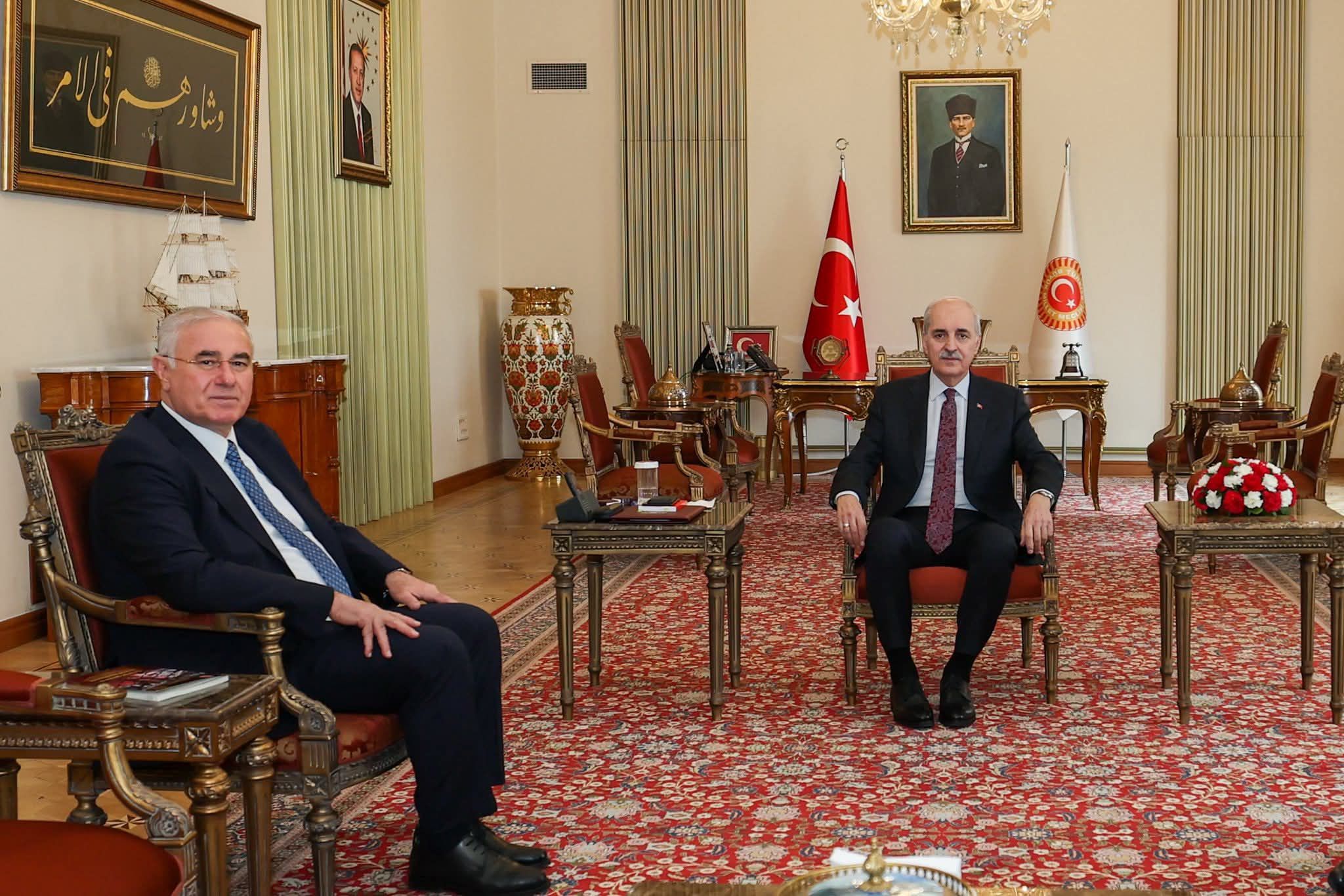 Kamu Denetçiliği Kurumu Başkanı Akarca, TBMM Başkanı Kurtulmuş’u Ziyaret Etti