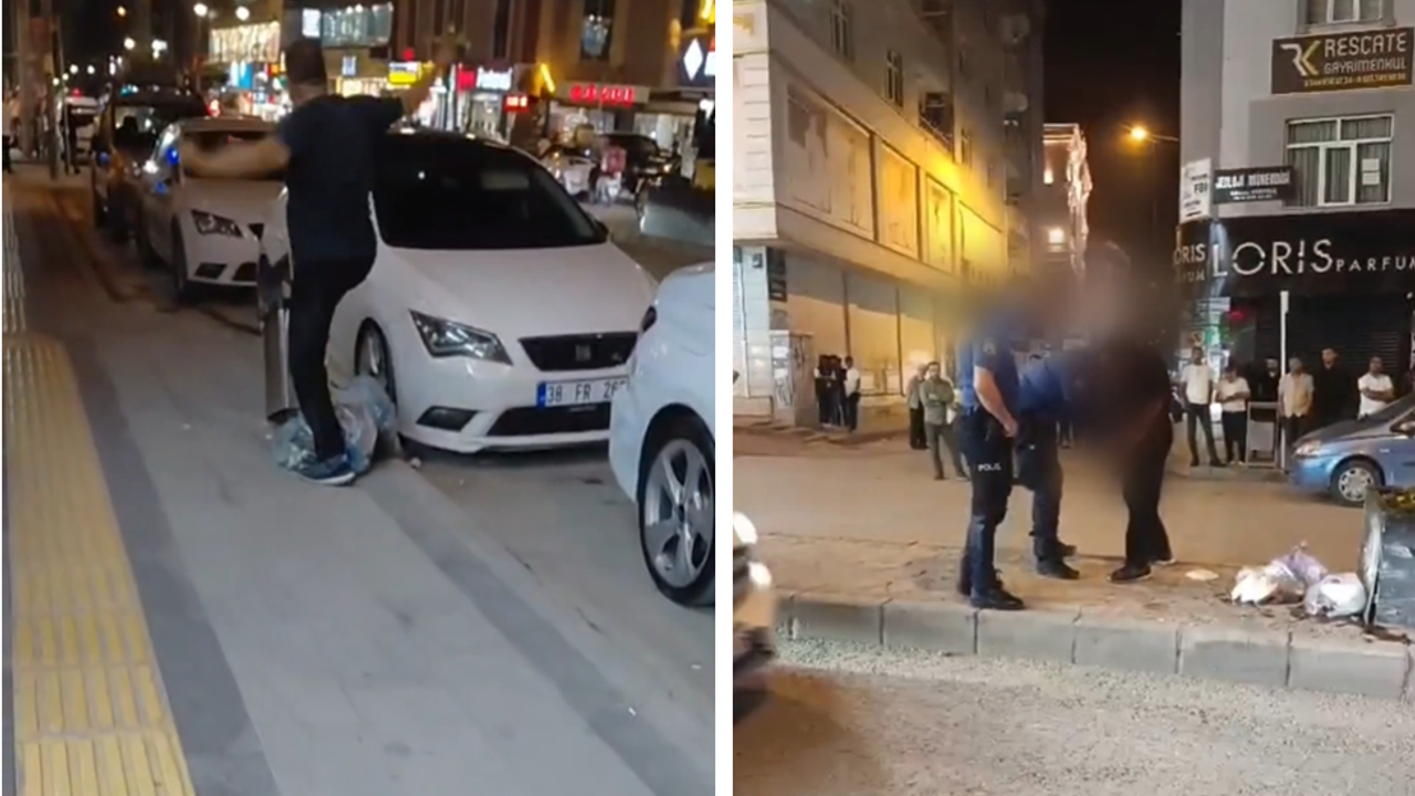 Kamu Malına Zarar Veren Şahıs Güvenlik Kameralarına Takıldı