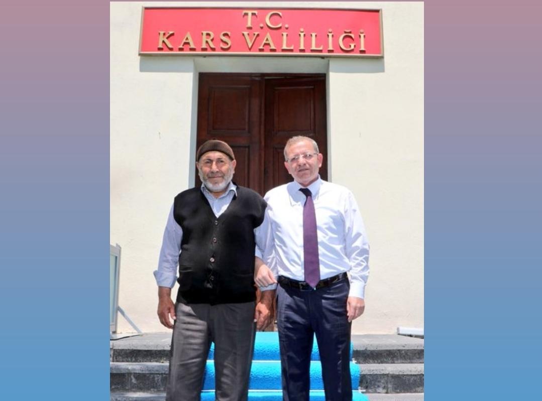 Kars Valisi Ziya Polat, Kıbrıs Gazisi Yıldırım Yücel’i Ağırladı