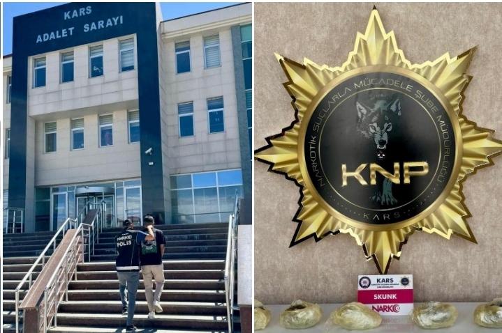 Kars’ta Uyuşturucu Operasyonu: 605 Gram Skunk Ele Geçirildi