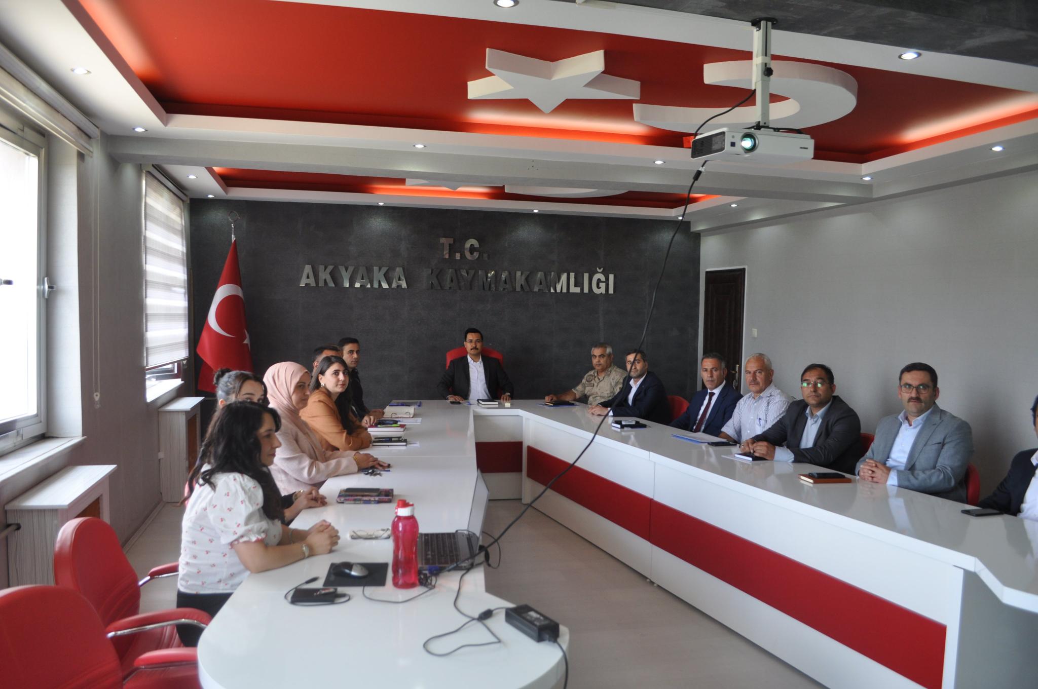 Kaymakam İsmail Demirtaş başkanlığında Kurum Amirleri Toplantısı düzenlendi