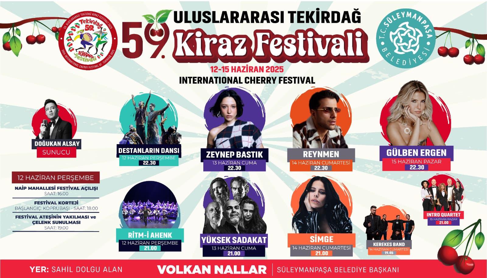 Kiraz Festivali Tekirdağ’ı Bayram Yerine Çevirecek