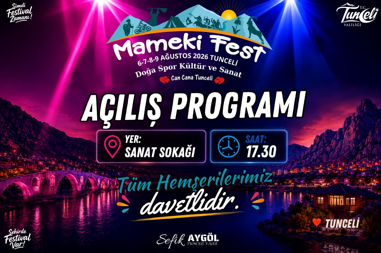 Mameki Fest Bugün Tunceli’de Başlıyor: Açılış Programı Saat 17.30’da Sanat Sokağı’nda