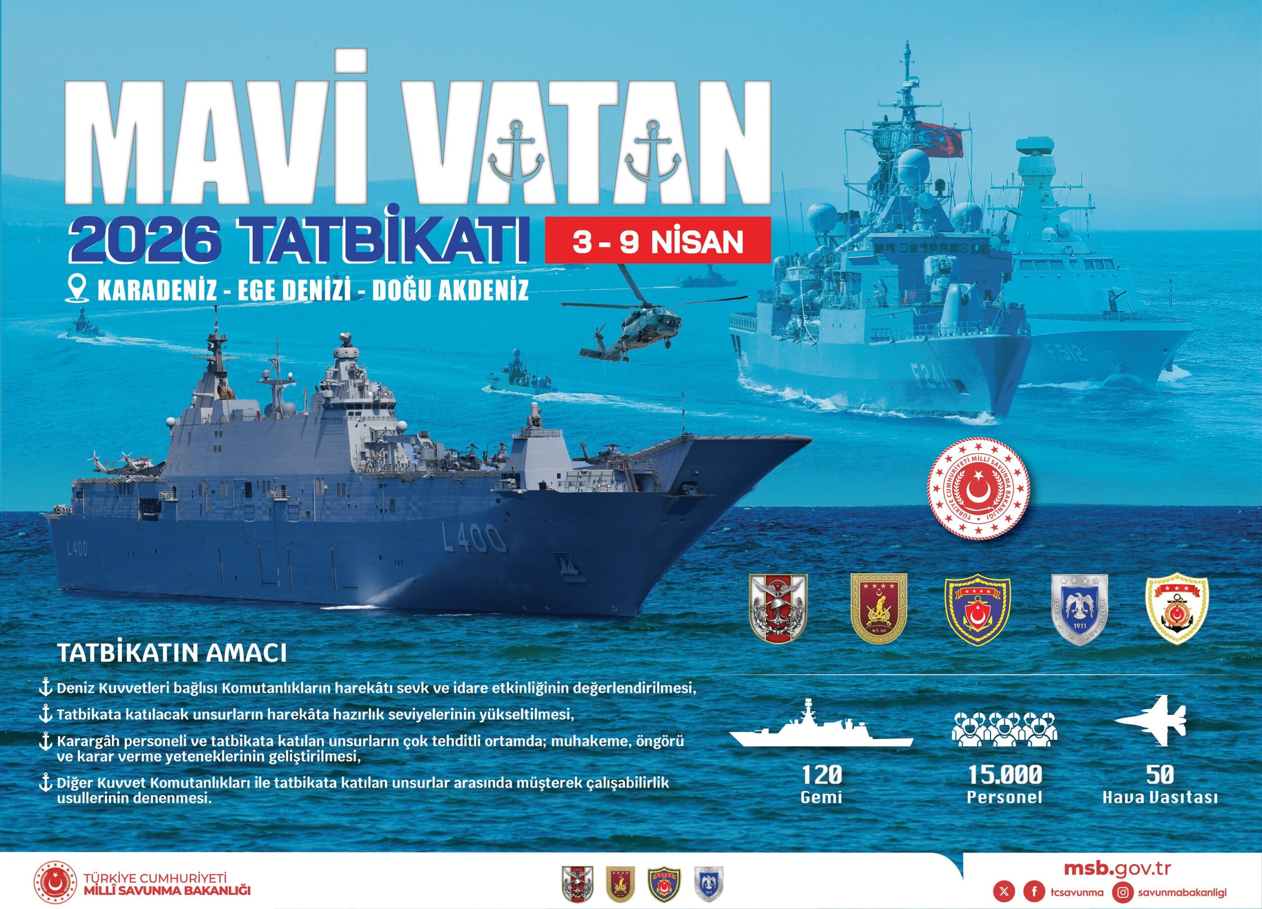 Mavi Vatan-2026 Tatbikatı Üç Denizde Eş Zamanlı Başladı