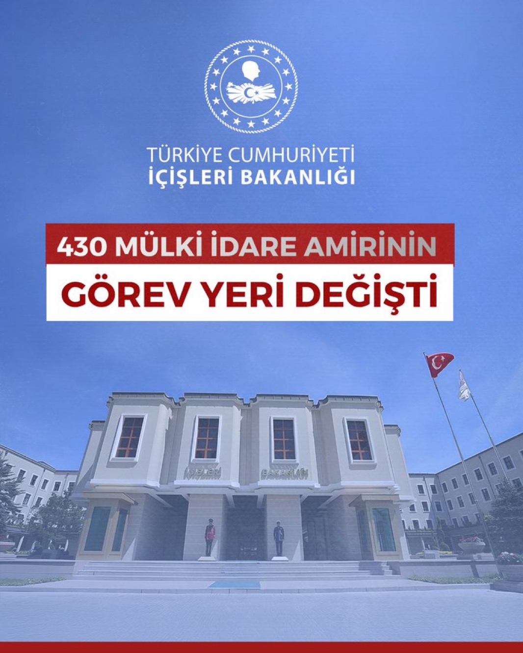 Mülki İdare Amirleri Atama Kararnamesi Resmî Gazete’de Yayımlandı: 430 Bürokratın Görev Yeri Değişti