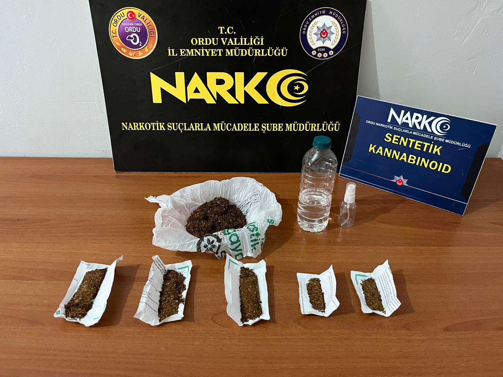 Ordu’da 1 Haftada 11 Narkotik Operasyonu: 2 Tutuklama