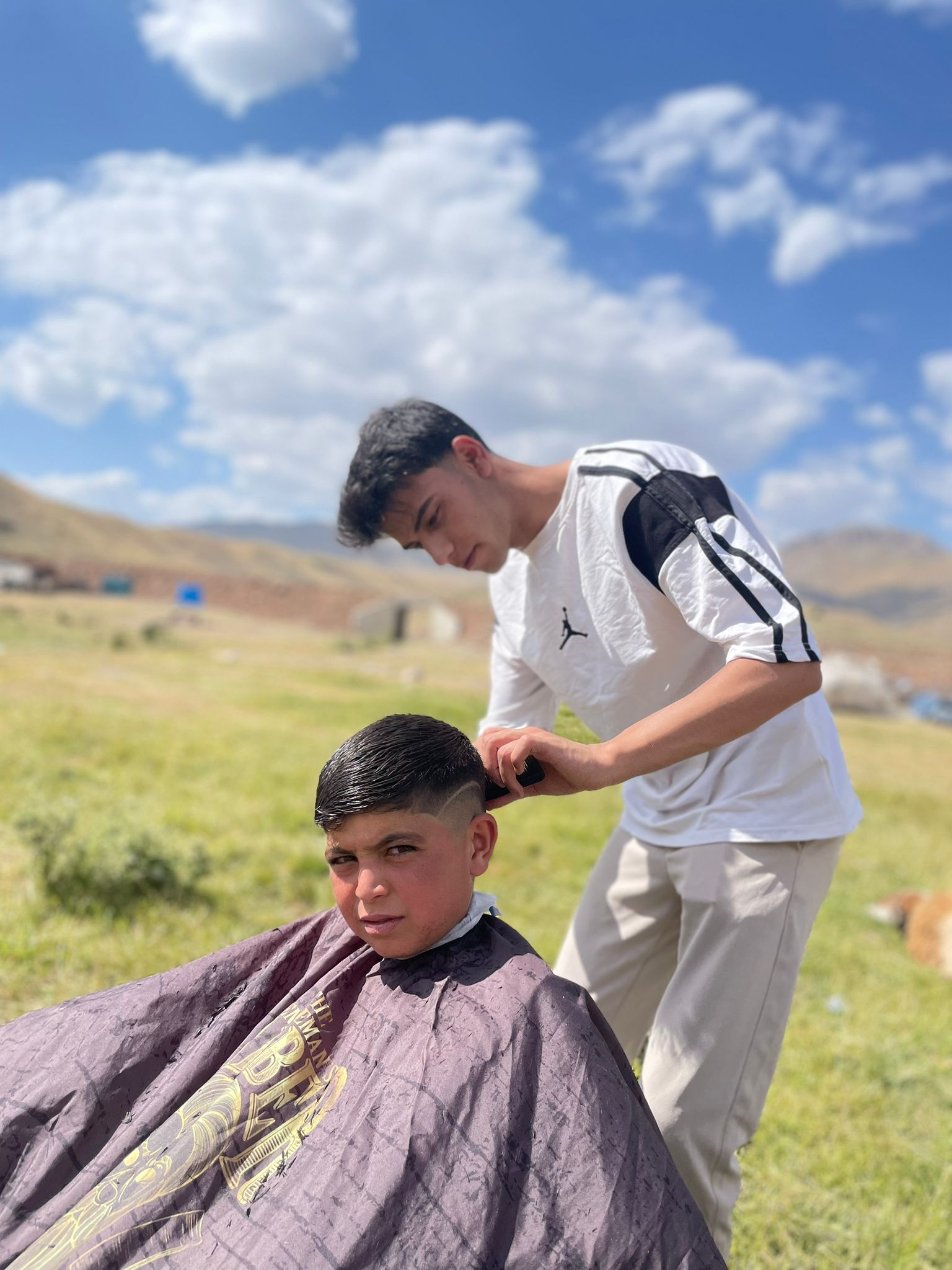 Siirt’te Yaylada Tıraş Keyfi