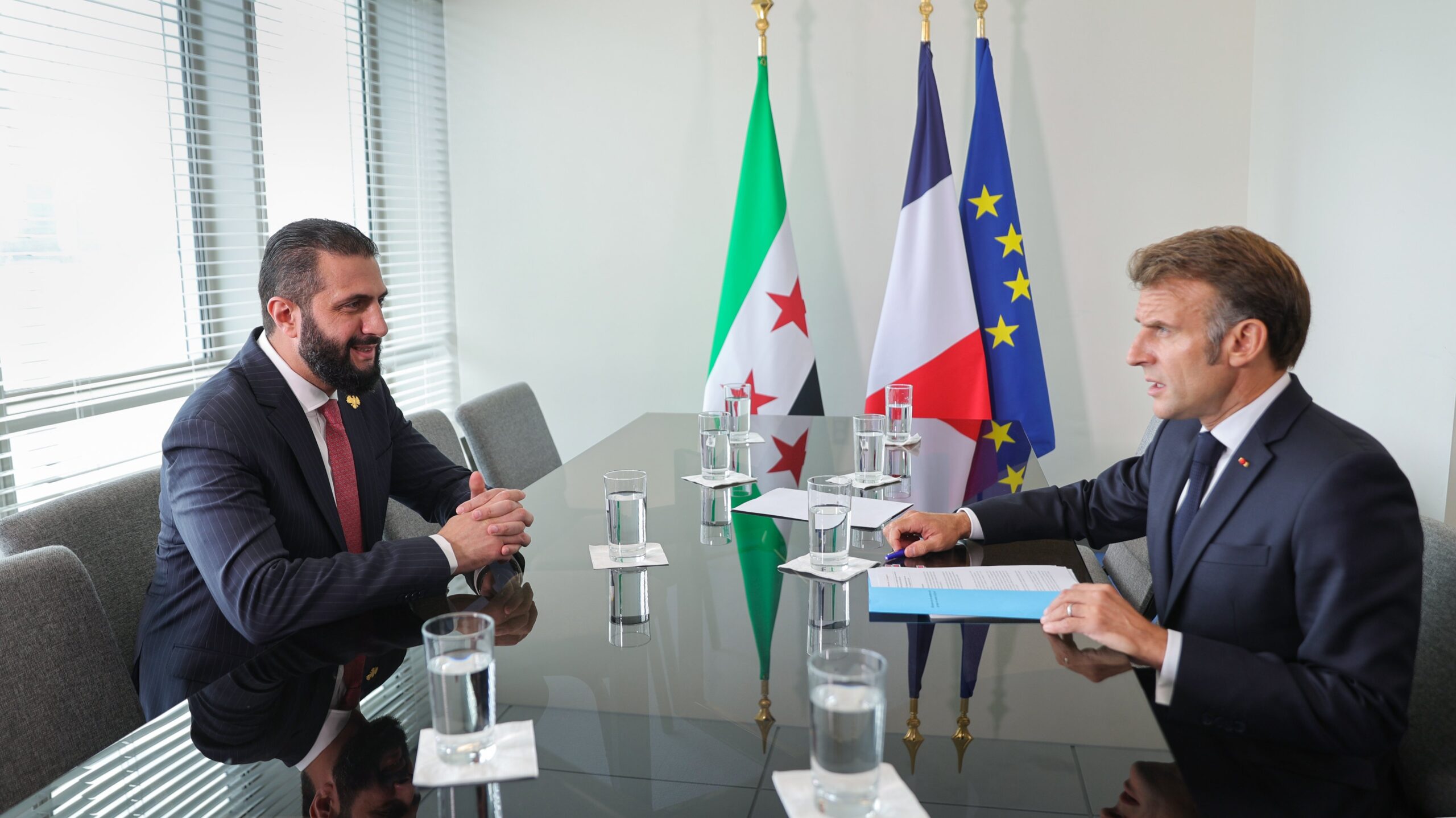 Suriye Cumhurbaşkanı Şara, Macron ile New York’ta Görüştü