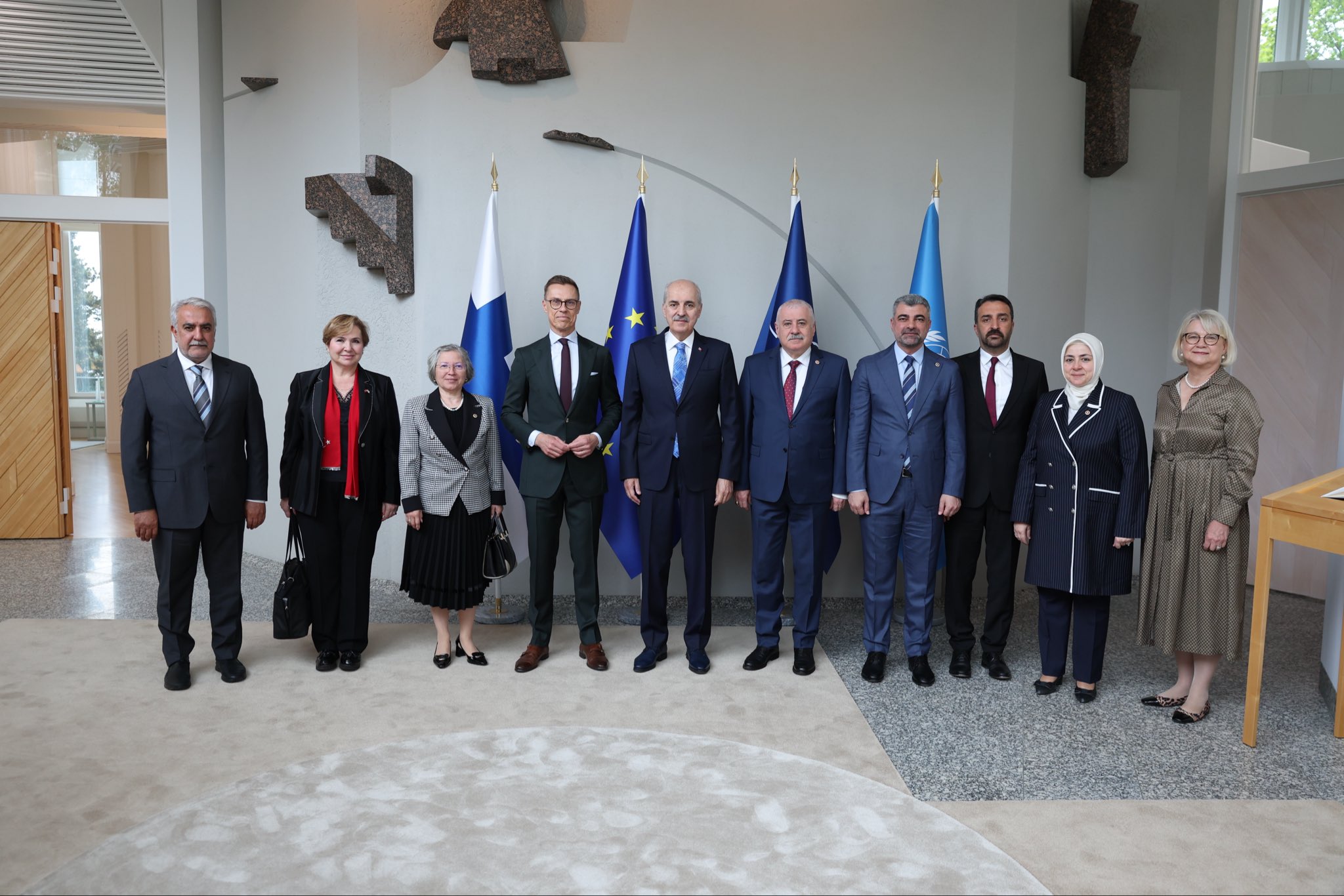 TBMM Başkanı Numan Kurtulmuş Finlandiya Cumhurbaşkanı Alexander Stubb İle Görüştü