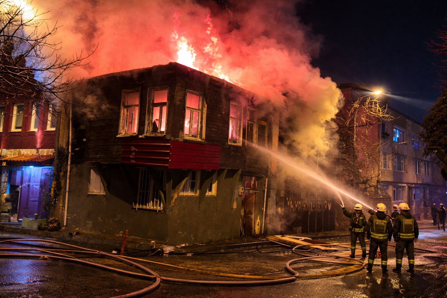 Üsküdar’da İki Metruk Binada Yangın Paniği