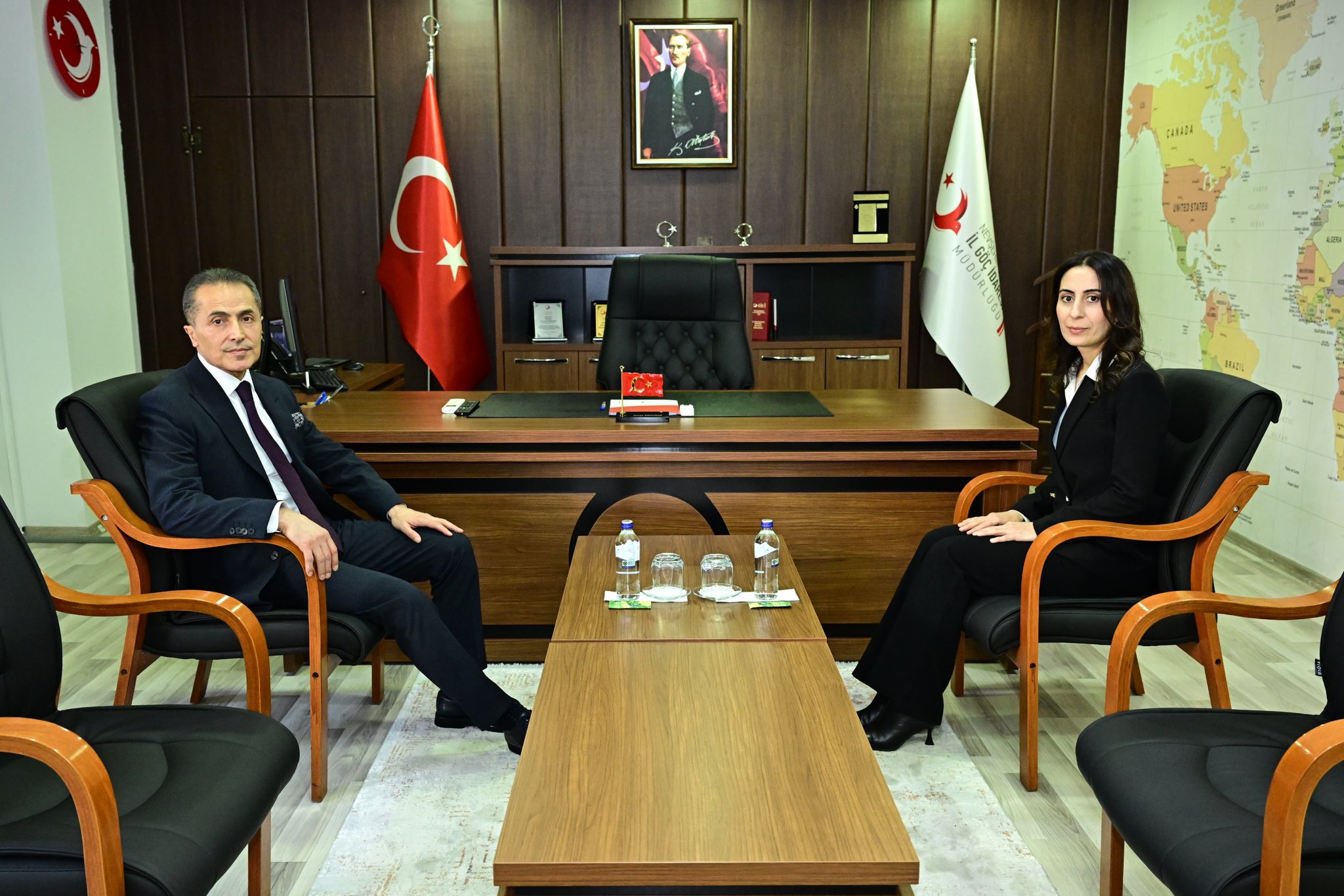 Vali Hüseyin Kök’ten İl Göç İdaresi Müdürü Derya Erdoğan’a Ziyaret