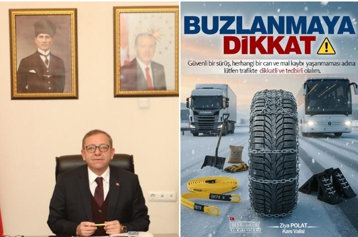 Vali Ziya Polat’tan Sürücülere “Buzlanma” Uyarısı: Tedbirsiz Yola Çıkmayın!
