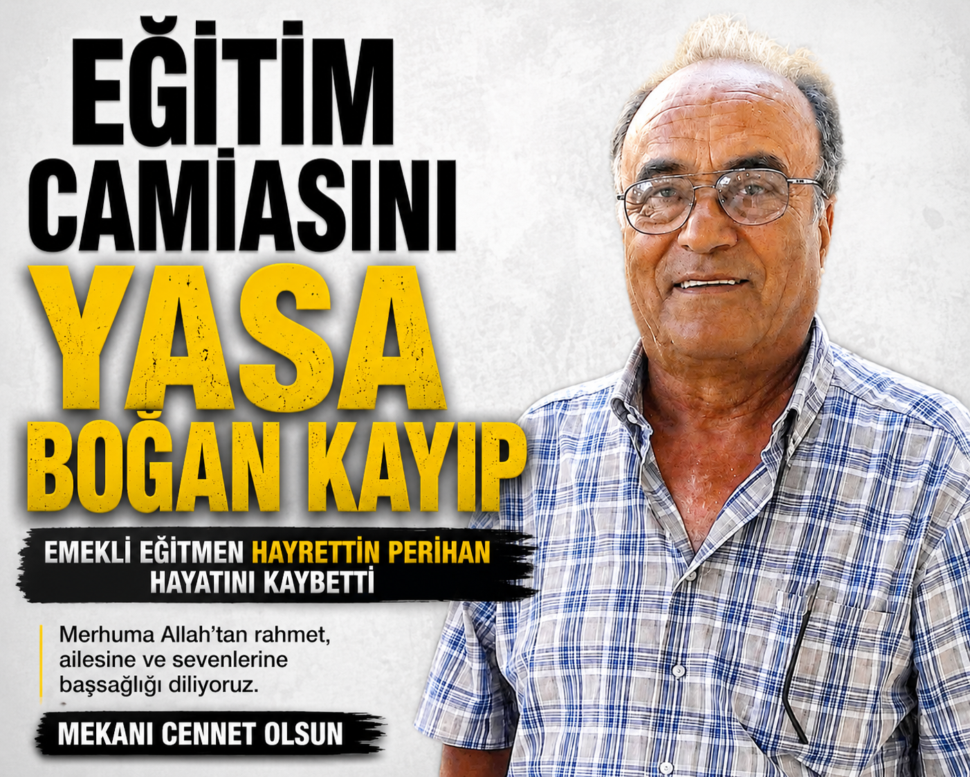 Van Eğitim Camiasının Acı Kaybı: Hayrettin Perihan Hayatını Kaybetti