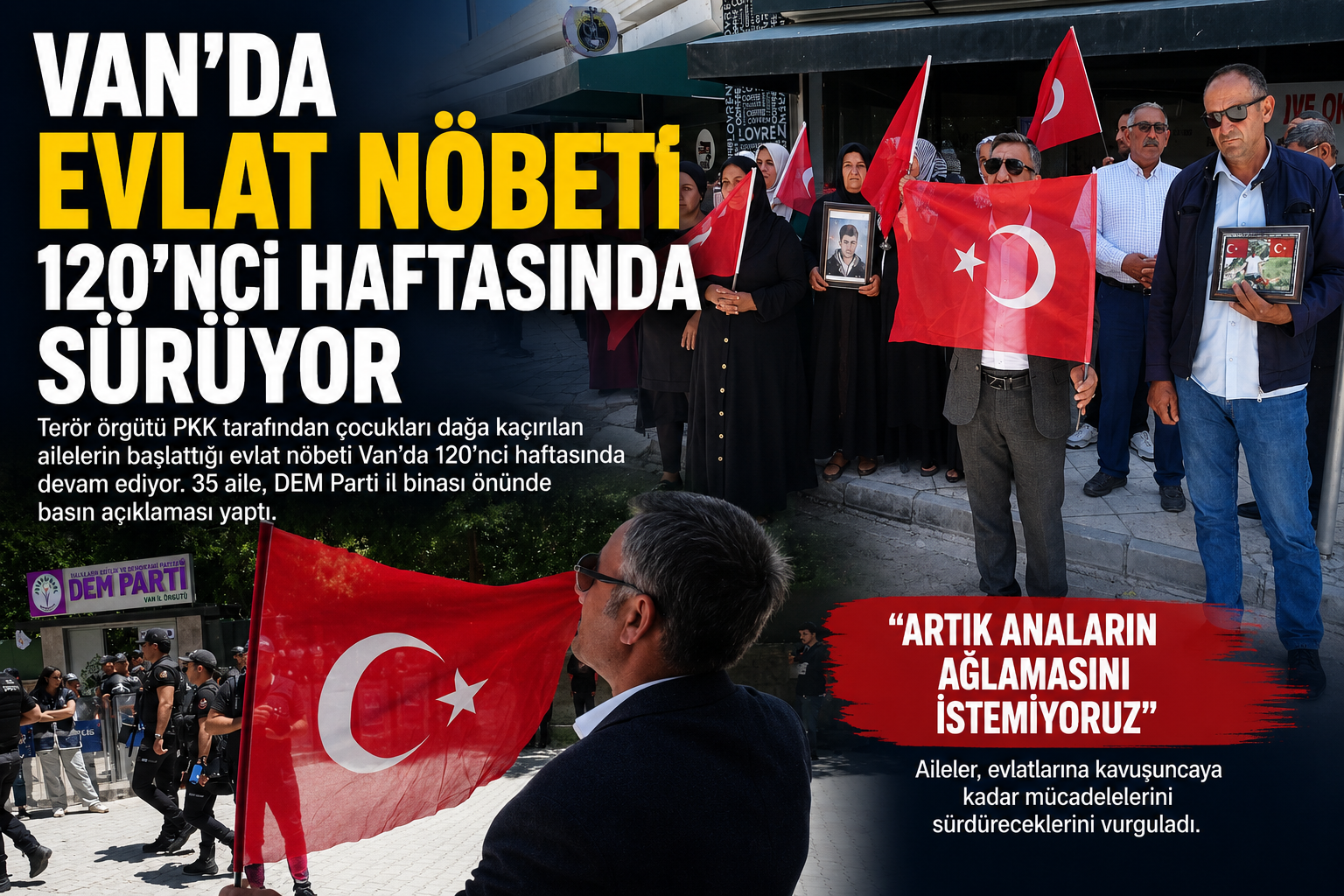 Van’da Evlat Nöbeti 120’nci Haftasında Sürüyor
