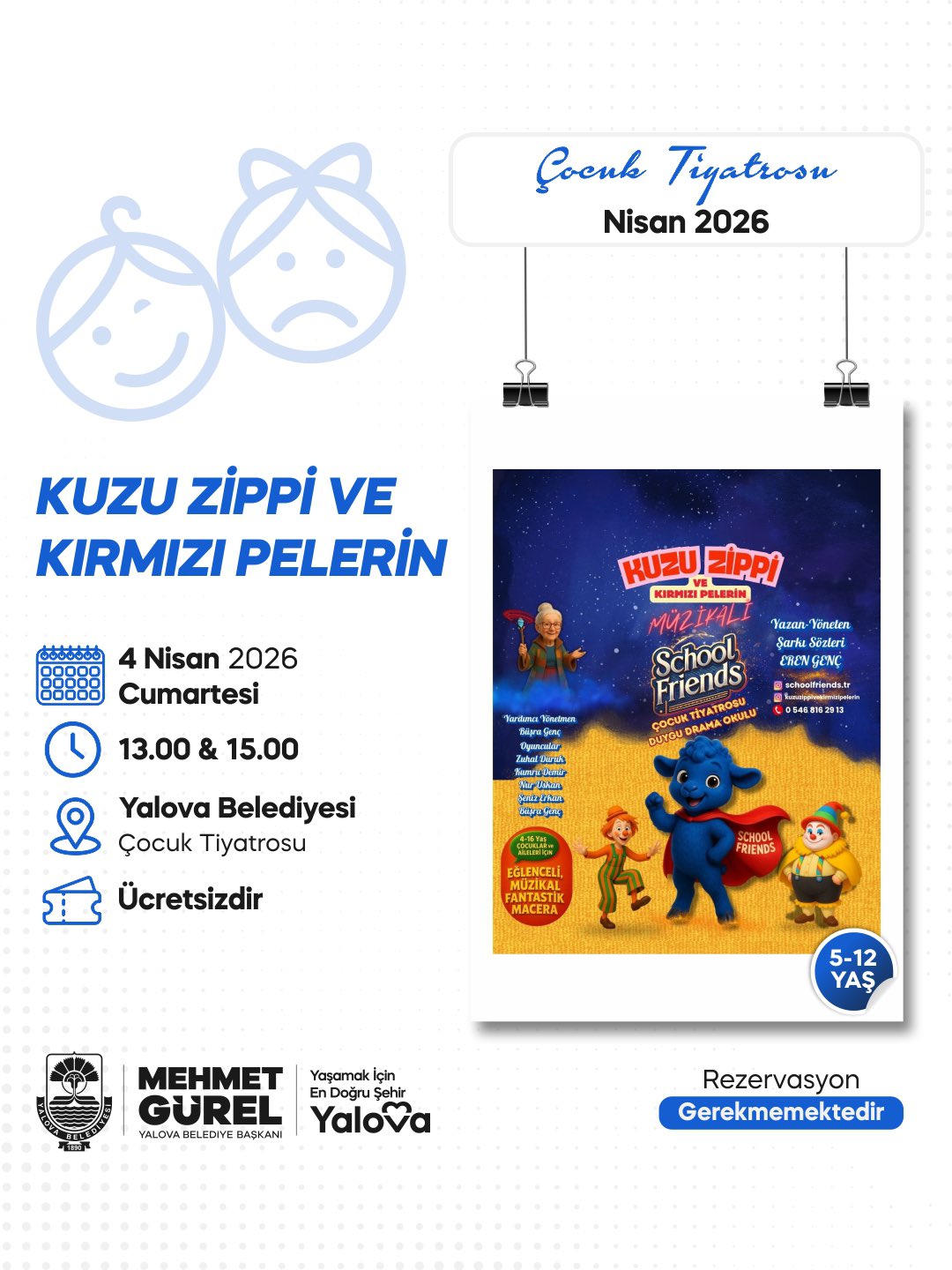 Yalova’da Çocuklar İçin Kuzu Zippi Sahneleniyor