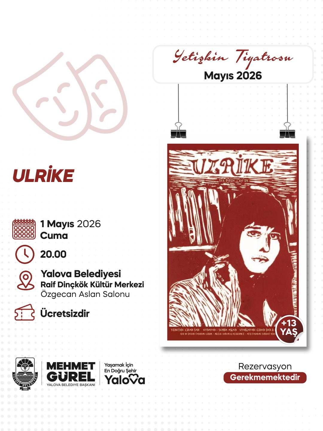 Yalova’da Ulrike Meinhof’un Mücadele Dolu Hayatı Sahneleniyor